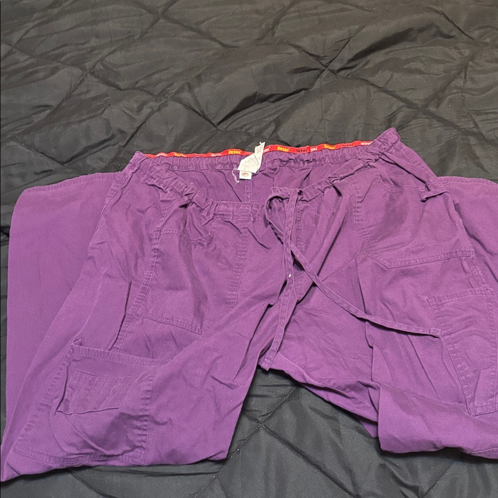 Dickies drawstring Purple scrub Pants